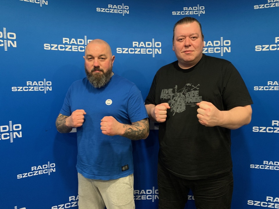Radosław Król - "Radek Król Boks", trener BKS Olimp Szczecin i Mariusz Grabowski - dyrektor ds marketingu BKS Olimp Szczecin