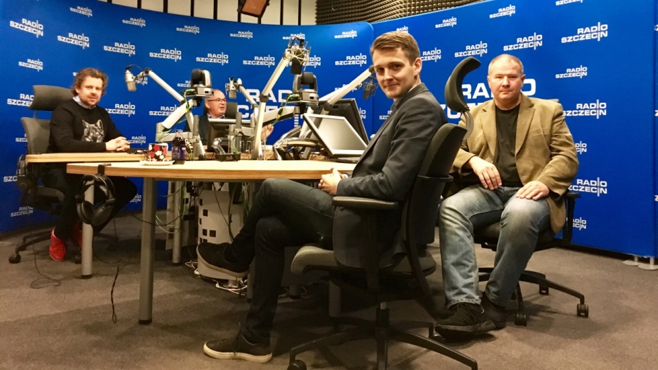 Goście audycji "Kawiarenka polityczna". Fot. Sylwia Polachowska [Radio Szczecin]