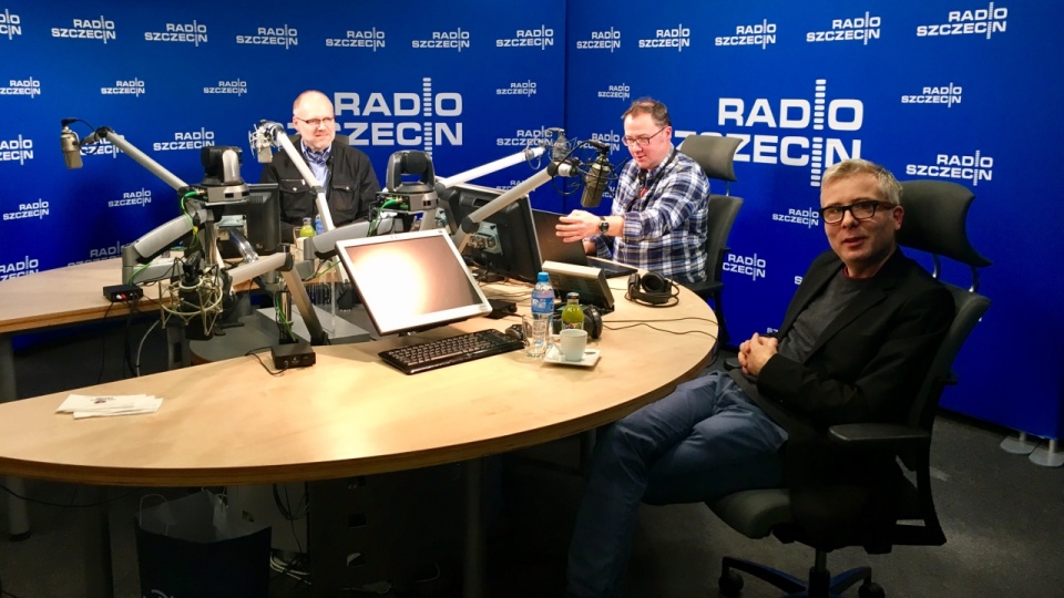 Goście audycji "Kawiarenka polityczna" w studiu Radia Szczecin. Fot. Sylwia Polachowska [Radio Szczecin]