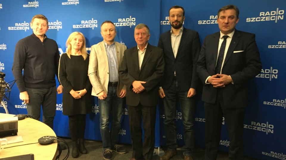 Goście audycji "Kawiarenka polityczna" w Radiu Szczecin. Fot. Jacek Rujna [RADIO SZCZECIN]
