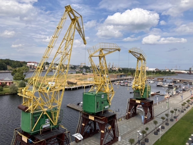 Szczecin z tarasu widokowego w Morskim Centrum Nauk 5.07.2023 - Najpierw nauka, a potem... Morskie Centrum Nauki