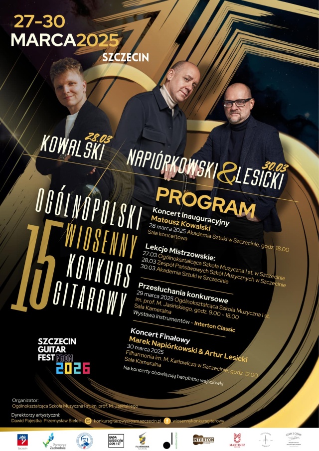 Fot. Projekt graficzny Dawid Pajestka. Materiały prasowe organizatora Rozpoczyna się 15. Ogólnopolski Wiosenny Konkurs Gitarowy [ROZMOWA, ZDJĘCIA]