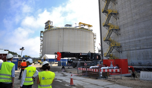 Terminal LNG. Fot. Łukasz Szełemej [Radio Szczecin] Trwają testy w terminalu LNG. Byliśmy na budowie [ZDJĘCIA, WIDEO]