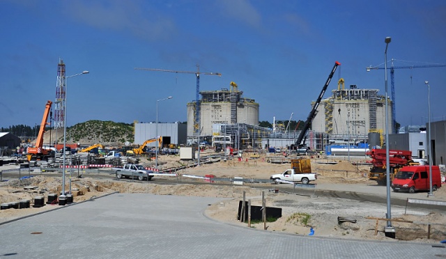 Terminal LNG. Fot. Łukasz Szełemej [Radio Szczecin] Trwają testy w terminalu LNG. Byliśmy na budowie [ZDJĘCIA, WIDEO]