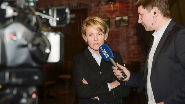 Sztab wyborczy Małgorzaty-Jacyny-Witt. Fot. Jarosław Gaszyński [Radio Szczecin] Jacyna-Witt: Współpraca z Krzystkiem? Na moich warunkach [ZDJĘCIA, WIDEO]