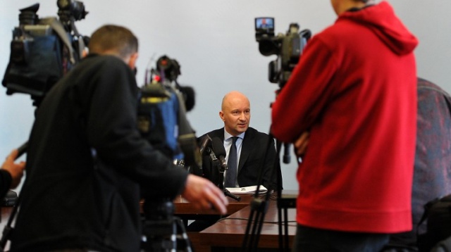 2014-02-27 - Rezygnacja Marcina Zydorowicza ze stanowiska wojewody zachodniopomorskiego. Fot. Łukasz Szełemej [Radio Szczecin] To był rekordowy rok. 2014 w obiektywie Radia Szczecin [ZDJĘCIA, WIDEO]