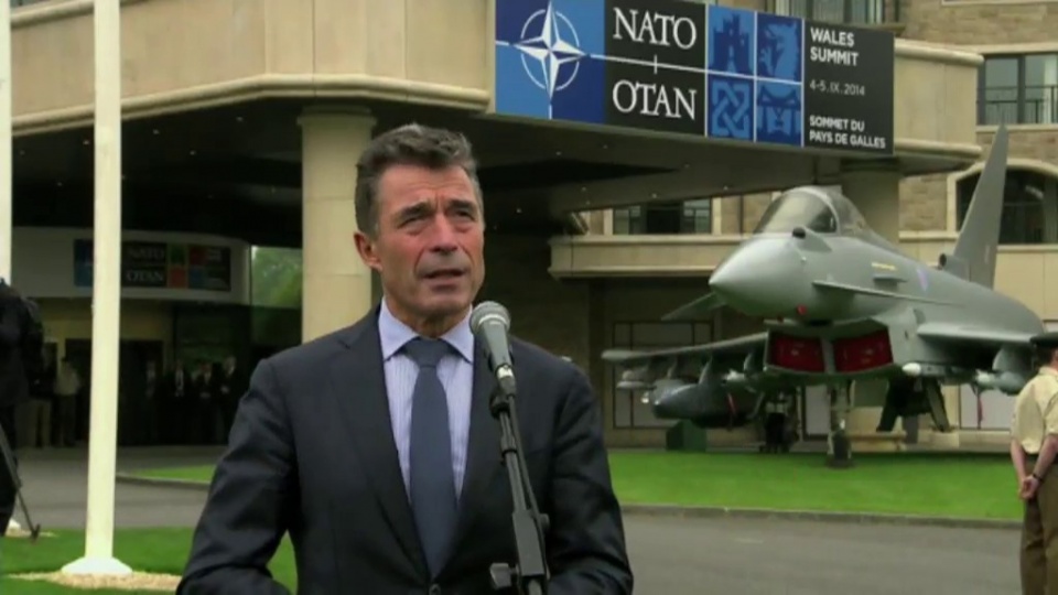 Przed rozpoczęciem z dziennikarzami spotkał się sekretarz generalny Sojuszu, Anders Rasmussen. Fot. CNN Newsource/x-news