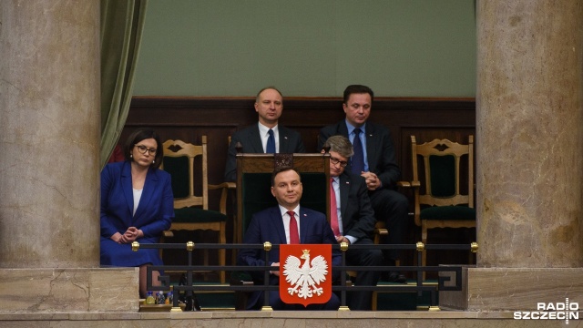 Expose premier Beaty Szydło. Fot. Konrad Nowak [Radio Szczecin] Premier przedstawiła zadania na pierwsze sto dni rządu [WIDEO, ZDJĘCIA]