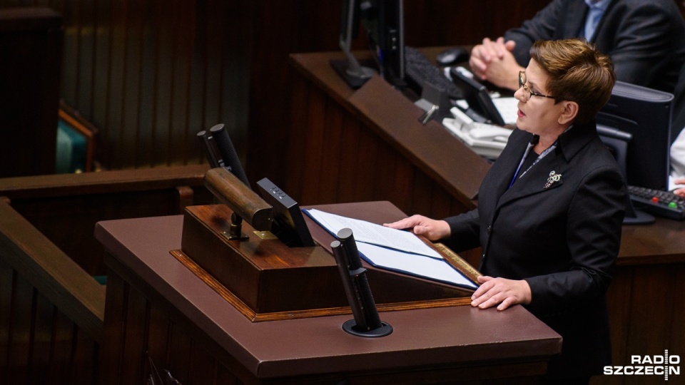 Expose premier Beaty Szydło. Fot. Konrad Nowak [Radio Szczecin]