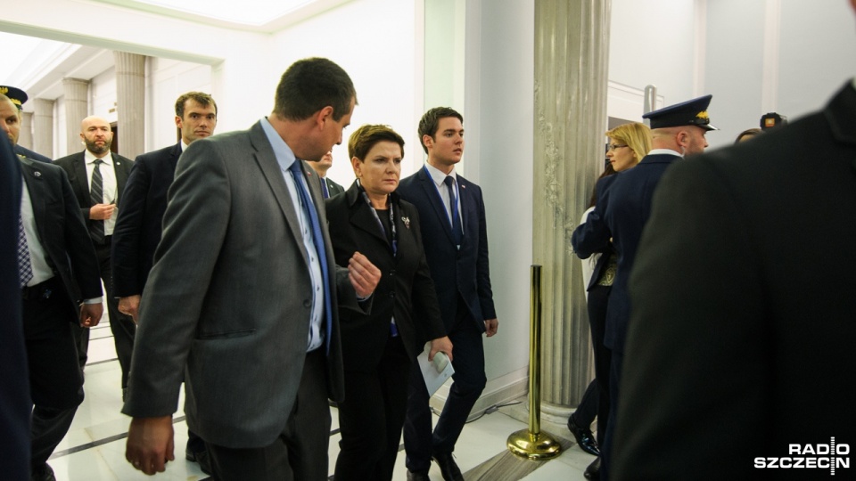Szefowa nowo powołanego rządu, Beata Szydło, wygłosiła w środę w Sejmie expose. Fot. Konrad Nowak [Radio Szczecin]