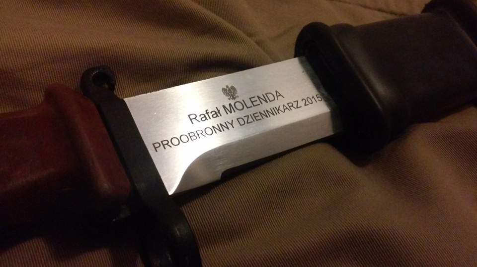 Rafał Molenda został laureatem konkursu "Srebrna Szabla 2015". Fot. Radio Szczecin.