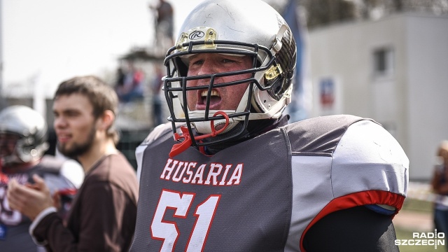 Husaria Szczecin (różowe spodenki) - Sharks Warszawa 24:6. Fot. Jarosław Gaszyński [Radio Szczecin] Husaria wygrywa w TopLidze [ZDJĘCIA]