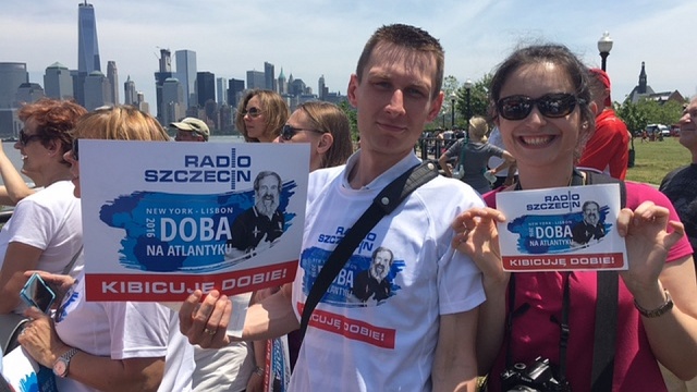Start wyprawy Aleksandra Doby. Fot. Tomasz Chaciński [Radio Szczecin] Aleksander Doba wypłynął do Lizbony [WIDEO, ZDJĘCIA]