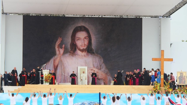 Papież Franciszek spotkał się z młodymi. Fot. Piotr Kołodziejski [Radio Szczecin] Papież Franciszek spotkał się z młodymi [WIDEO, ZDJĘCIA]