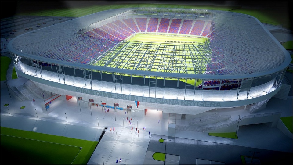 Projekt stadionu Pogoni Szczecin po przebudowie. Fot. Materiały UM Szczecin