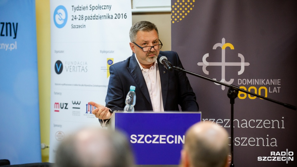 Wykład wygłosił również Marcin Gajda. Fot. Konrad Nowak [Radio Szczecin]