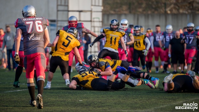 Husaria Szczecin - Seahawks Gdynia 13:31. Fot. Olaf Nowicki [Radio Szczecin] Porażka Husarii z wicemistrzem Polski [ZDJĘCIA]