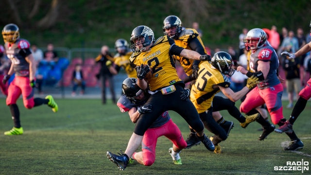 Husaria Szczecin - Seahawks Gdynia 13:31. Fot. Olaf Nowicki [Radio Szczecin] Porażka Husarii z wicemistrzem Polski [ZDJĘCIA]