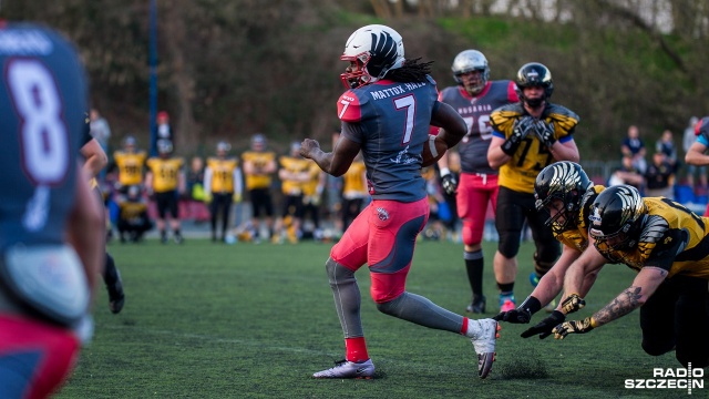 Husaria Szczecin - Seahawks Gdynia 13:31. Fot. Olaf Nowicki [Radio Szczecin] Porażka Husarii z wicemistrzem Polski [ZDJĘCIA]