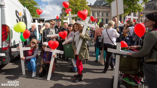 Marsz dla Życia w Berlinie. Fot. Maciej Papke [Radio Szczecin] Szczecinianie na Marszu dla Życia w Berlinie [WIDEO, ZDJĘCIA]