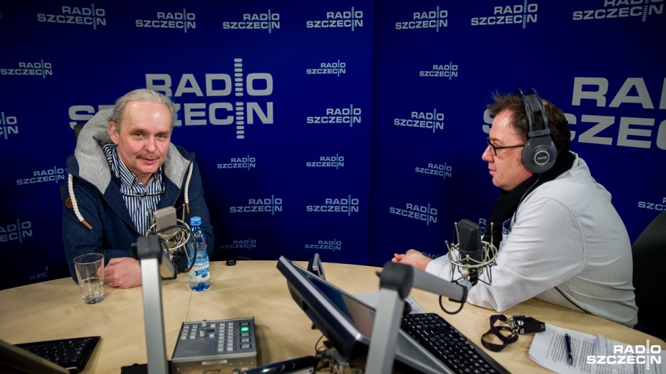 Paweł Bartnik, szefa klubu szczecińskich radnych Platformy Obywatelskiej. "Rozmowy pod Krawatem". Fot. Olaf Nowicki [Radio Szczecin]