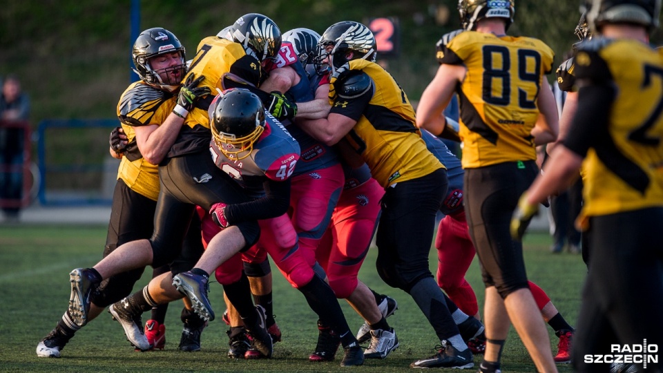 Husaria Szczecin - Seahawks Gdynia 13:31. Fot. Olaf Nowicki [Radio Szczecin]