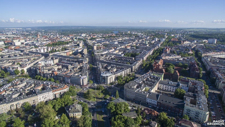 Szczecin z lotu ptaka. Fot. Piotr Sawiński [Radio Szczecin/Archiwum]