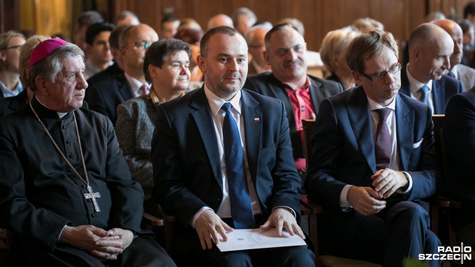 Wykład inauguracyjny wygłosił Paweł Mucha, zastępca szefa Kancelarii Prezydenta RP. Fot. Weronika Łyczywek [Radio Szczecin]