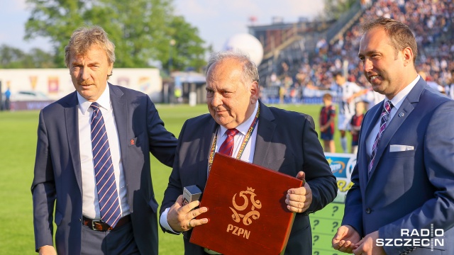 Gole dla Portowców strzelili Ricardo Nunes oraz Adam Buksa. Fot. Robert Stachnik [Radio Szczecin] Jubileusz Pogoni. Było wszystko: gra, kibice, Boniek, pogoda i wynik [WIDEO, ZDJĘCIA]