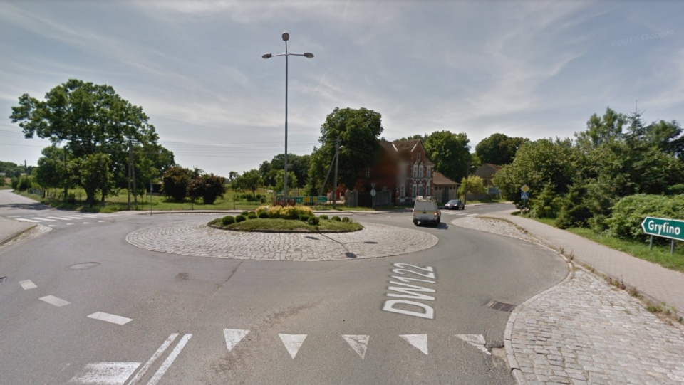 Imię Łukasza Urbana otrzymało rondo w Baniach. Źródło fot.: www.google.pl/maps