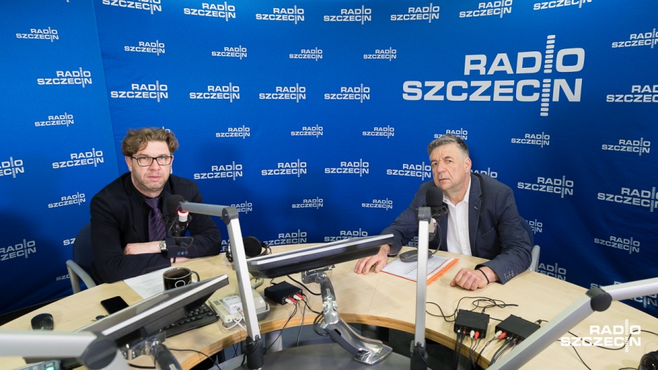 Jacek Janiak był gościem audycji "Rozmowy pod krawatem". Fot. Robert Stachnik [Radio Szczecin]