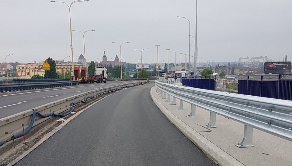 Zmienia się organizacja ruchu na Trasie Zamkowej w Szczecinie. Fot. ZDiTM Szczecin.