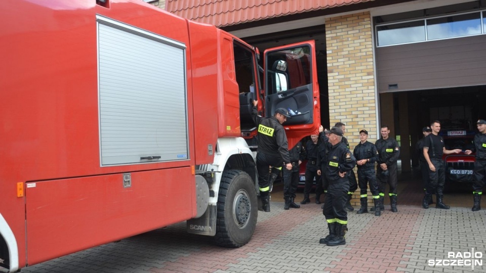 Decyzją Komendanta Głównego Państwowej Straży Pożarnej uczestnicy akcji w Szwecji dostali wolne do 10 sierpnia. Fot. Przemysław Polanin [Radio Szczecin]