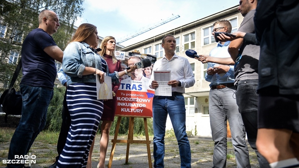 Konferencja Sławomira Nitrasa. Fot. Łukasz Szełemej [Radio Szczecin]