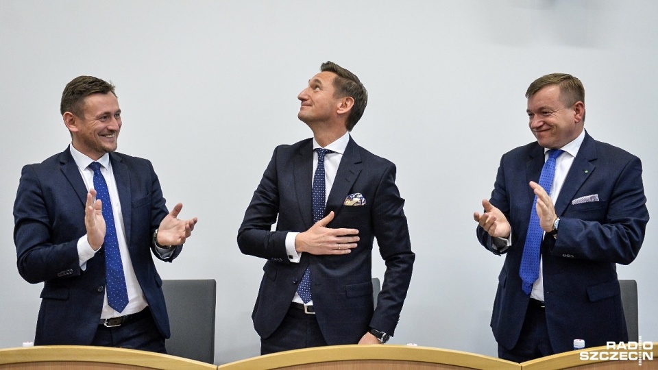 Olgierd Geblewicz pozostaje marszałkeim województwa. Fot. Łukasz Szełemej [Radio Szczecin]