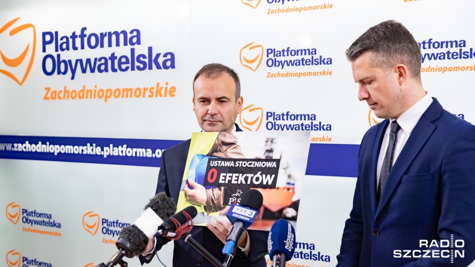 Dotychczasowe działania Ministerstwa Gospodarki Morskiej i Żeglugi Śródlądowej zmierzające do rozwoju Stoczni Szczecińskiej nie przynoszą efektów - mówią posłowie PO. Fot. Robert Stachnik [Radio Szczecin]