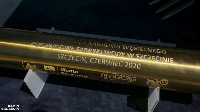 Fot. Wojciech Ochrymiuk [Radio Szczecin] Wmurowano kamień węgielny pod Fabrykę Wody [WIDEO, ZDJĘCIA]