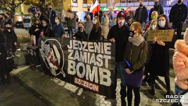 Fot. Robert Stachnik [Radio Szczecin] Kolejny dzień protestów [DUŻO ZDJĘĆ]