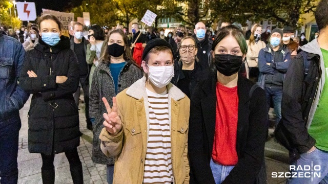 Fot. Robert Stachnik [Radio Szczecin] Kolejny dzień protestów [DUŻO ZDJĘĆ]