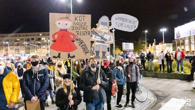 Fot. Robert Stachnik [Radio Szczecin] Kolejny dzień protestów [DUŻO ZDJĘĆ]