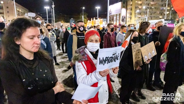Fot. Robert Stachnik [Radio Szczecin] Kolejny dzień protestów [DUŻO ZDJĘĆ]