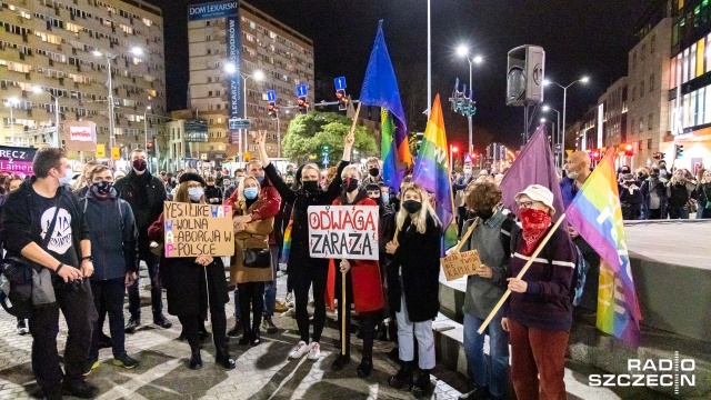 Fot. Robert Stachnik [Radio Szczecin] Kolejny dzień protestów [DUŻO ZDJĘĆ]