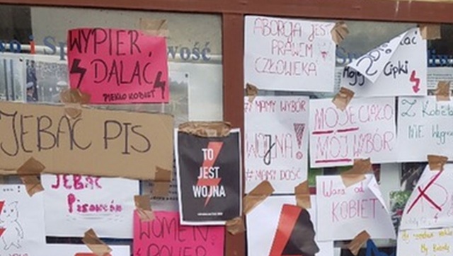 Wybite szyby i wulgarne hasła. Michał Jach: opamiętajcie się [ZDJĘCIA]