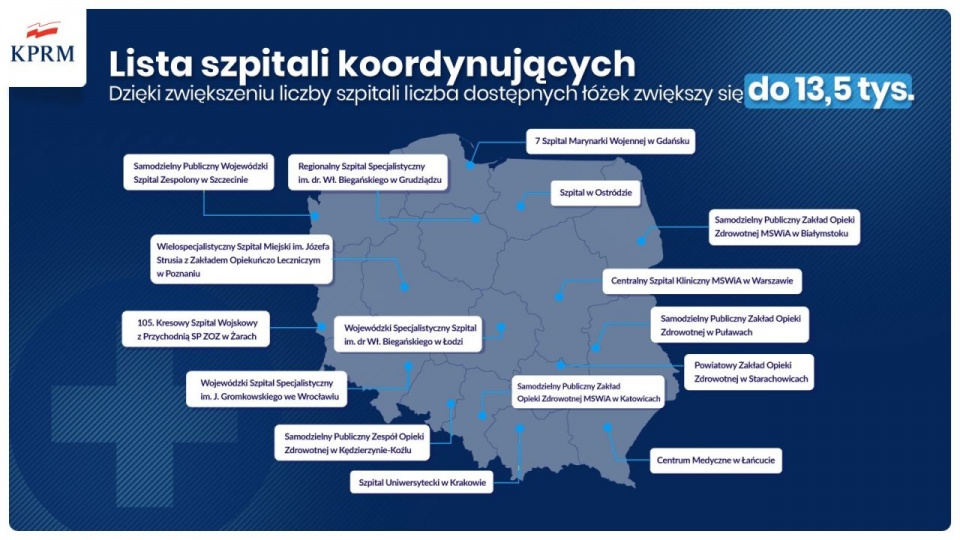 Szpital przy Arkońskiej w Szczecinie został szpitalem koordynującym. źródło: https://twitter.com/MZ_GOV_PL