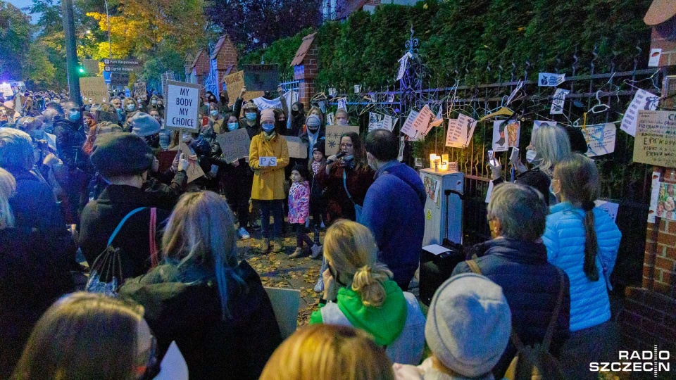 Protest w Szczecinie. Fot. Robert Stachnik [Radio Szczecin]