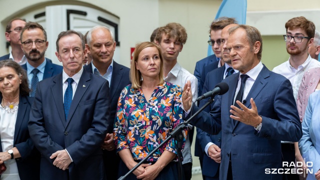 Fot. Robert Stachnik [Radio Szczecin] Tusk zapytany o tunel w Świnoujściu. "Nie miałem wtedy pieniędzy" [ZDJĘCIA]