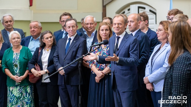 Fot. Robert Stachnik [Radio Szczecin] Tusk zapytany o tunel w Świnoujściu. "Nie miałem wtedy pieniędzy" [ZDJĘCIA]