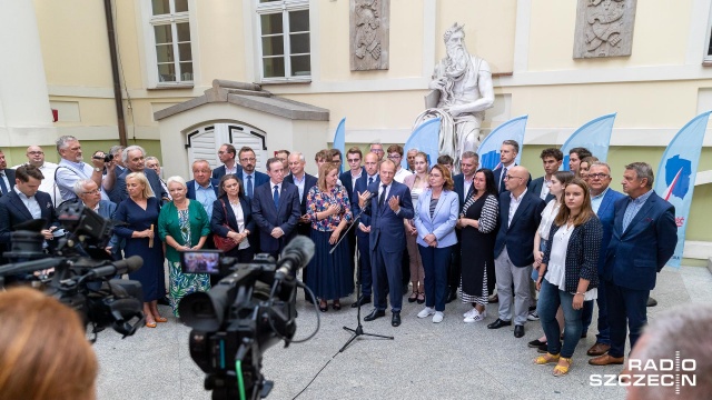 Fot. Robert Stachnik [Radio Szczecin] Tusk zapytany o tunel w Świnoujściu. "Nie miałem wtedy pieniędzy" [ZDJĘCIA]