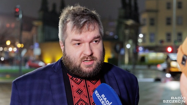Fot. Robert Stachnik [Radio Szczecin] Białorusini demonstrowali w Szczecinie. "Chcemy takiej wolności, jak dziś w Polsce" [WIDEO, ZDJĘCIA]