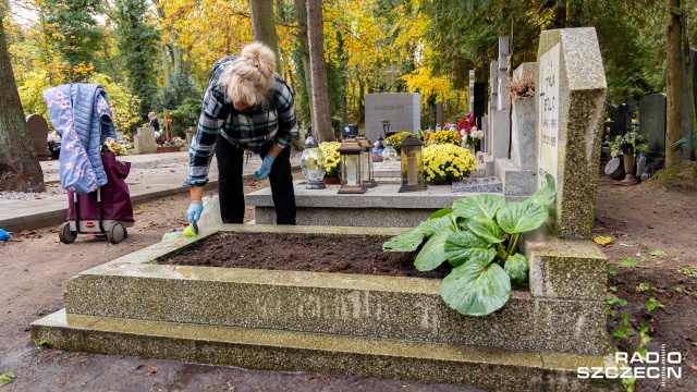 Fot. Robert Stachnik [Radio Szczecin] Ruch przy Cmentarzu Centralnym coraz większy [ZDJĘCIA]